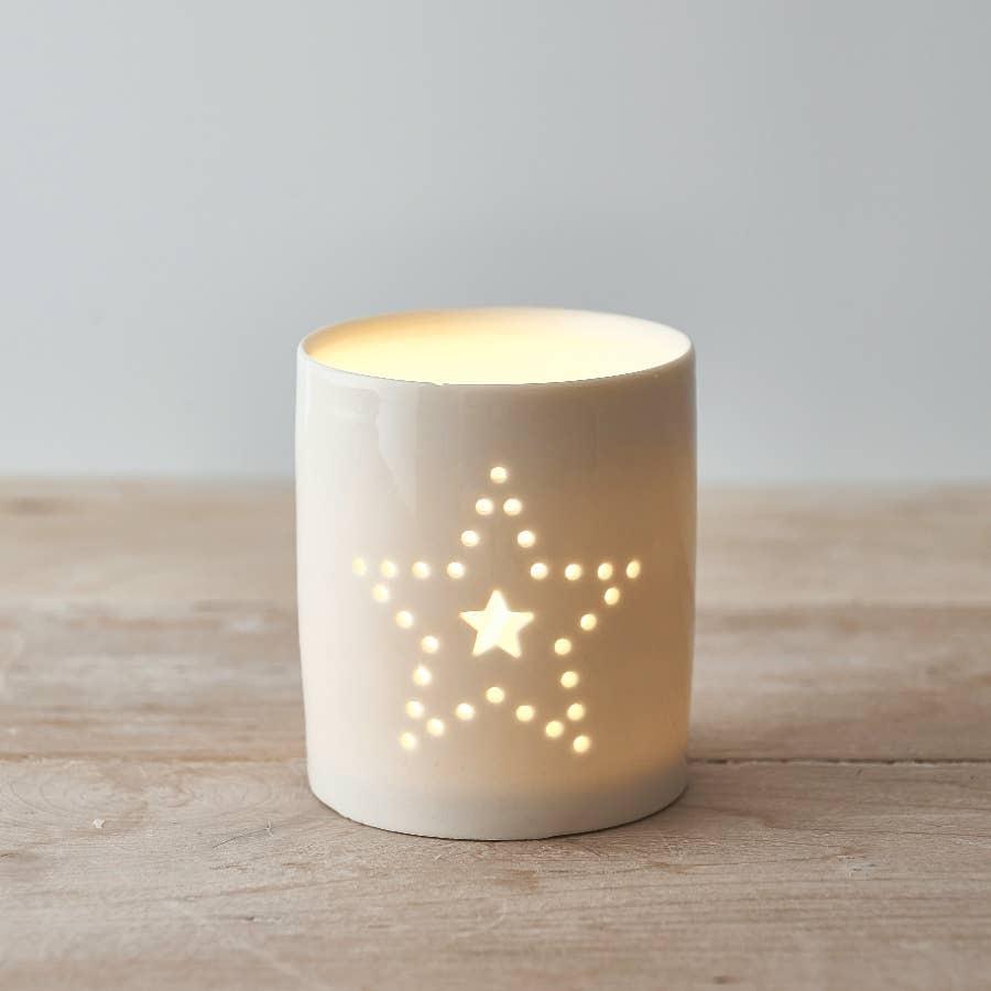 Dotted Star Candle Pot