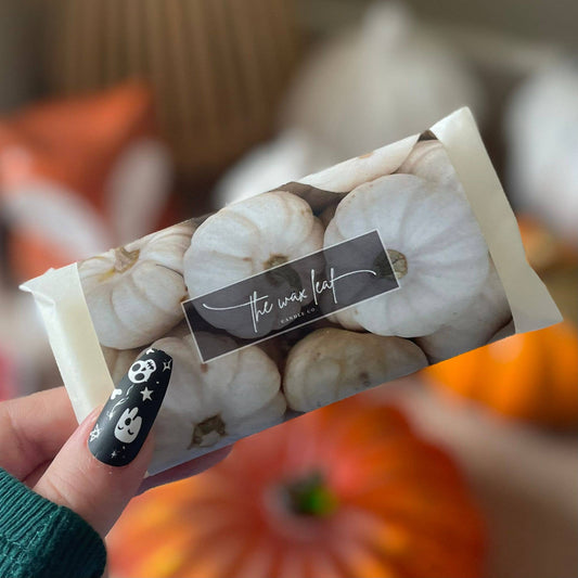 Frosted White Pumpkin Pie Scented Snap Bar Wax Melt