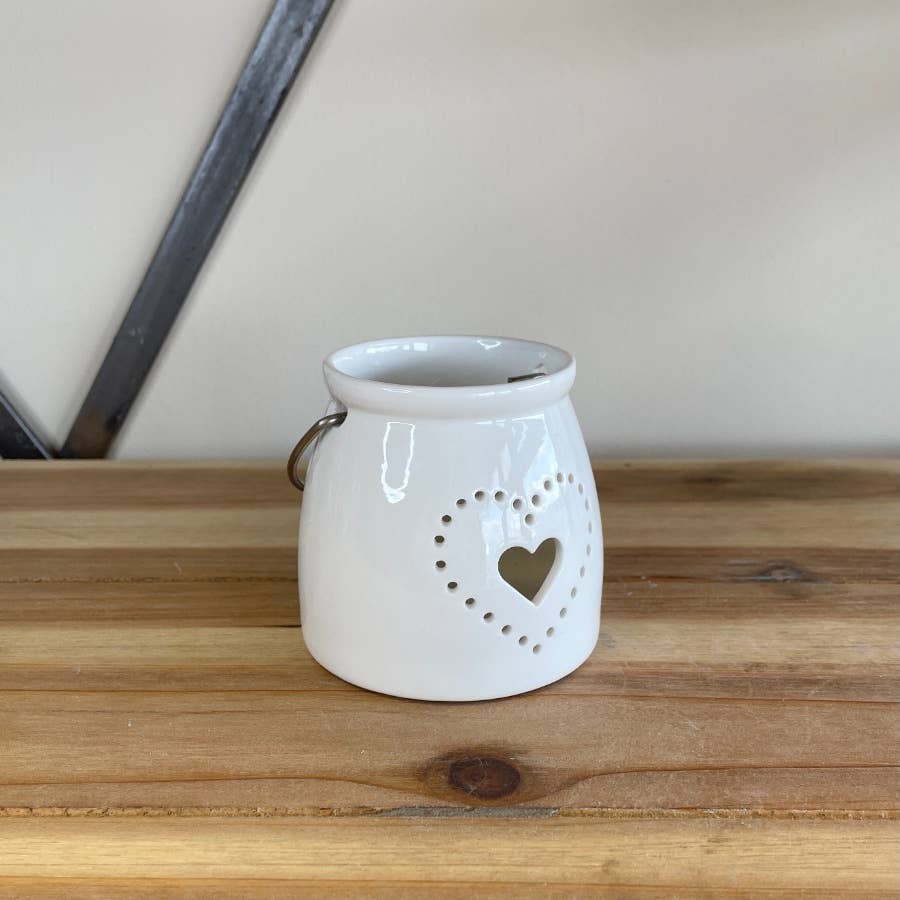 Dotted Heart T-light Holder