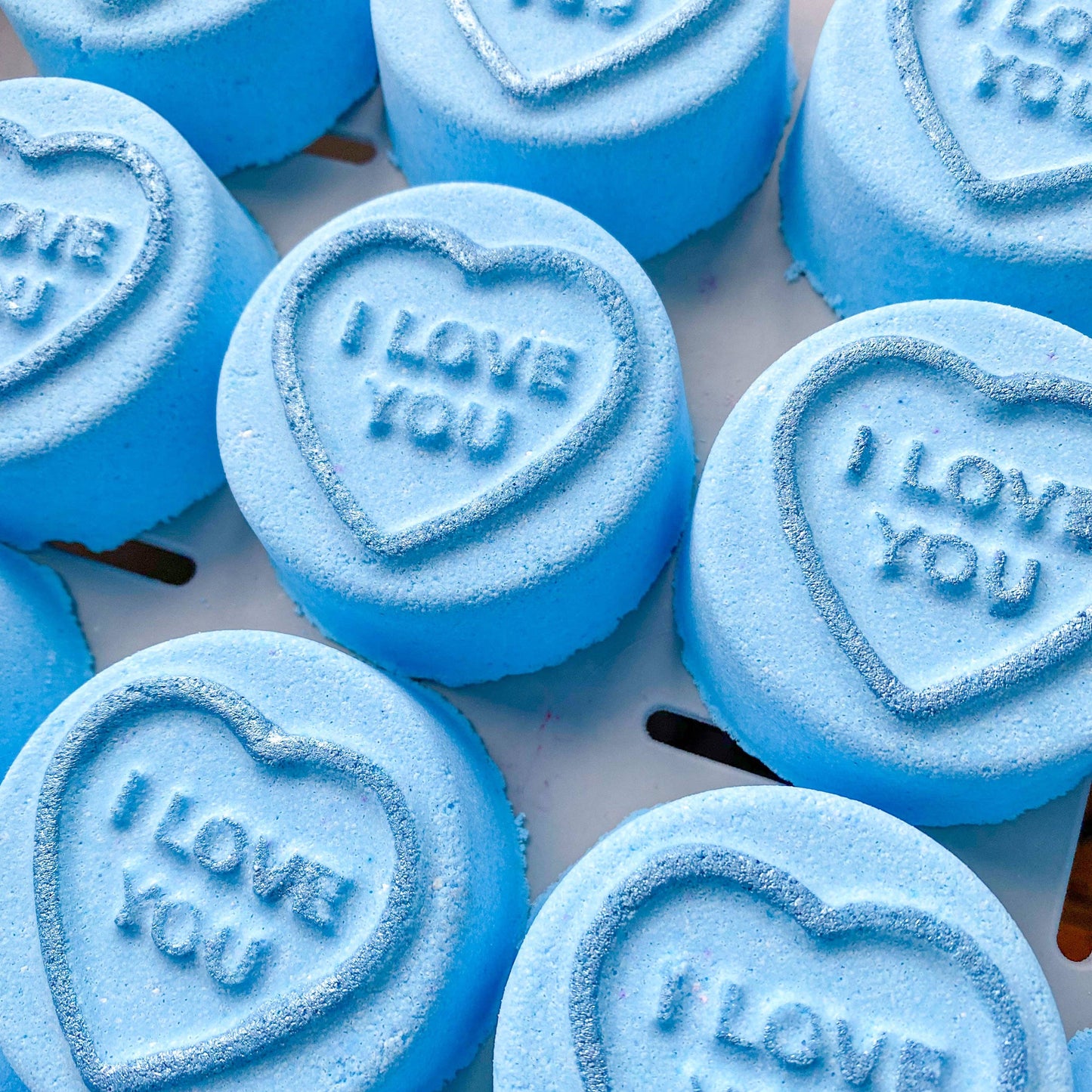 Blue Candy Heart Bath Bomb