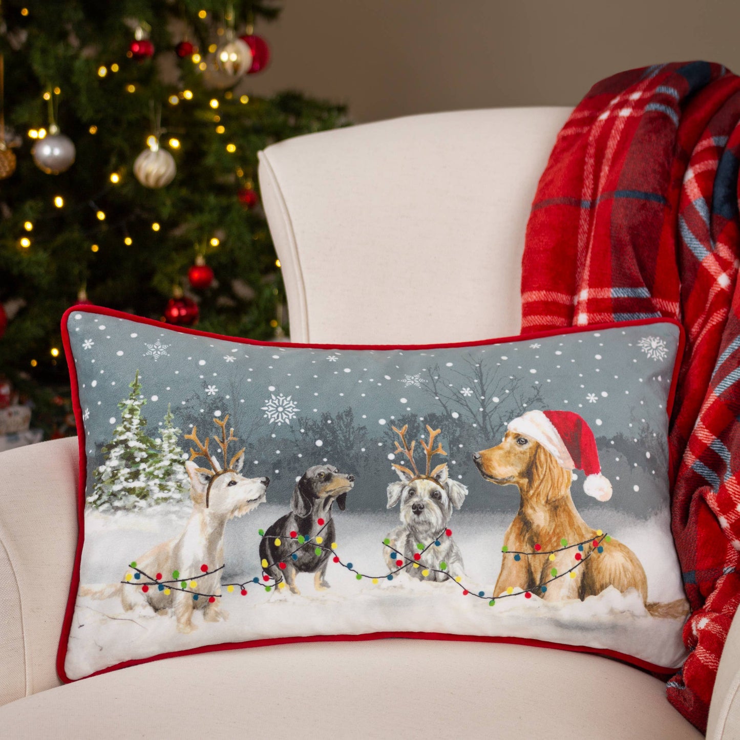 Christmas Dog Cushion